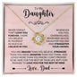 To My Daughter | Love You Forever, Dad | Love Knot Necklace