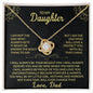 To My Daughter | Biggest Fan | Love Knot Necklace