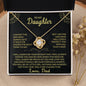 To My Daughter | Biggest Fan | Love Knot Necklace
