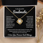 To My Soulmate | Time Ceases to Exist | Love Knot Necklace - BW