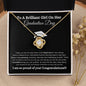 To My Daughter | Graduation Day | Love Knot Necklace | BW