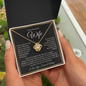 To My Beautiful Wife : BWGold : Love Knot Necklace