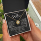 To My Beautiful Wife | Love Knot Necklace-BW1