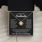 To My Soulmate | Time Ceases to Exist | Love Knot Necklace - BW