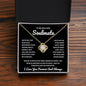 To My Soulmate | Time Ceases to Exist | Love Knot Necklace - BW