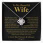 To My Beautiful Wife | My Dreams | Love Knot Necklace