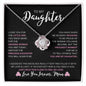 To My Daughter Love, Mom | Love Knot Necklace v3