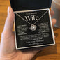 To My Beautiful Wife | Love Knot Necklace-BW1