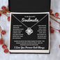 To My Soulmate | Time Ceases to Exist | Love Knot Necklace - BW