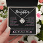 To My Daughter Love, Mom | Love Knot Necklace v3