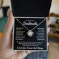 To My Soulmate | Time Ceases to Exist | Love Knot Necklace - BW