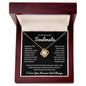 To My Soulmate | Time Ceases to Exist | Love Knot Necklace - BW