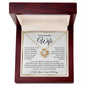 To My Beautiful Wife : WBGold : Love Knot Necklace