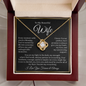 To My Beautiful Wife : BWGold : Love Knot Necklace