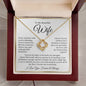 To My Beautiful Wife : WBGold : Love Knot Necklace