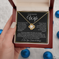 To My Beautiful Wife : BWGold : Love Knot Necklace