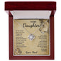 Daughter - Never Forget - Love Knot Necklace