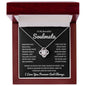 To My Soulmate | Time Ceases to Exist | Love Knot Necklace - BW