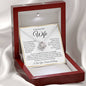 To My Beautiful Wife : WBGold : Love Knot Necklace