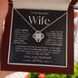 To My Beautiful Wife | Love Knot Necklace-BW1