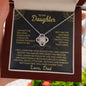 To My Daughter | Biggest Fan | Love Knot Necklace