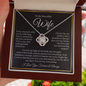 To My Beautiful Wife : BWGold : Love Knot Necklace