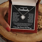 To My Soulmate | Time Ceases to Exist | Love Knot Necklace - BW