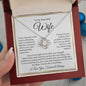 To My Beautiful Wife : WBGold : Love Knot Necklace