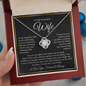 To My Beautiful Wife : BWGold : Love Knot Necklace