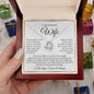 To My Beautiful Wife : WBGold : Love Knot Necklace