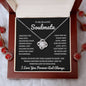 To My Soulmate | Time Ceases to Exist | Love Knot Necklace - BW