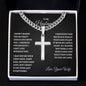 To My Husband | Cuban Chain With Cross