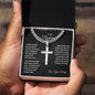 To My Husband | Cuban Chain With Cross