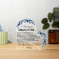 To My Amazing Daughter Acrylic Heart Plaque