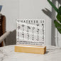 Whatever Is True | Acrylic LED Lamp