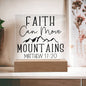 Faith Can Move Mountains | Matthew 17:20 | Acrylic LED Lamp