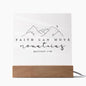 Faith Can Move Mountains | Matthew 17:20 | Acrylic LED Lamp