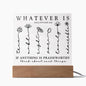 Whatever Is True | Acrylic LED Lamp