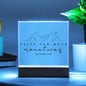 Faith Can Move Mountains | Matthew 17:20 | Acrylic LED Lamp