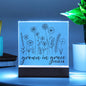 Grown In Grace | 2 Peter 3:18 | Acrylic LED Lamp