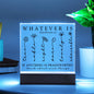 Whatever Is True | Acrylic LED Lamp