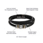 To The World's Greatest Dad | Black Bracelet