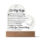 To My Wife | One Thing | Heart Plaque