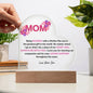 Mom | Love Your Son | Heart Acrylic Plaque