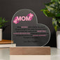 Mom | BLESSED | Heart Acrylic Plaque