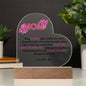 Mom | Love Your Son | Heart Acrylic Plaque