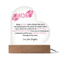 Mom | BLESSED | Heart Acrylic Plaque