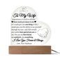 To My Wife | One Thing | Heart Plaque