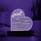 Mom | BLESSED | Heart Acrylic Plaque