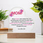 Mom | Love Your Son | Heart Acrylic Plaque